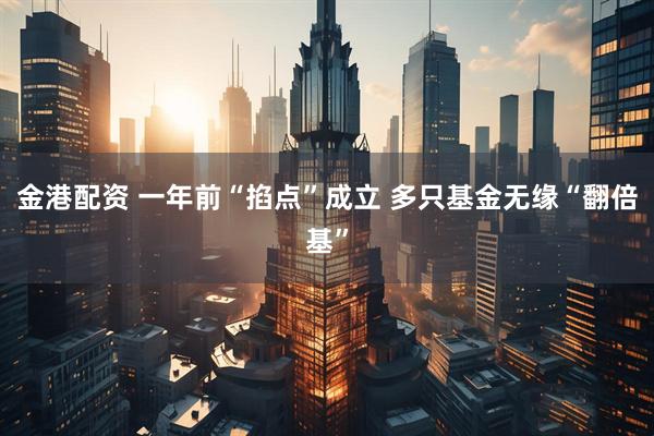 金港配资 一年前“掐点”成立 多只基金无缘“翻倍基”