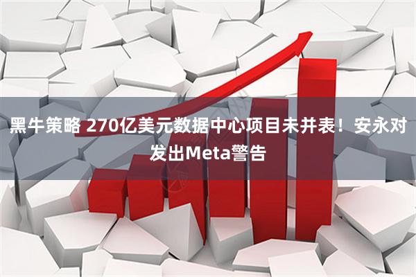 黑牛策略 270亿美元数据中心项目未并表！安永对发出Meta警告